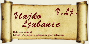 Vlajko Ljubanić vizit kartica